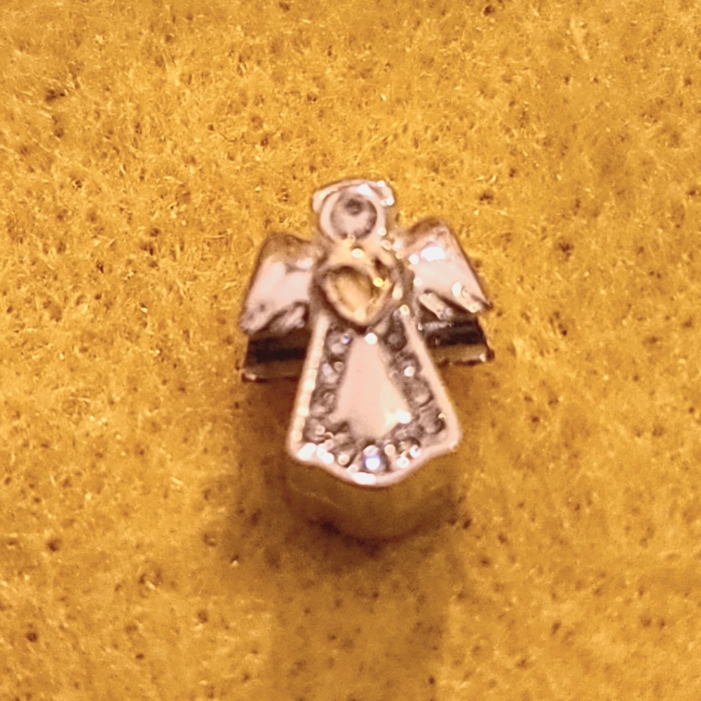 Silver & Gold Angel Charm fits Pandora Type Bracelets